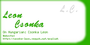 leon csonka business card